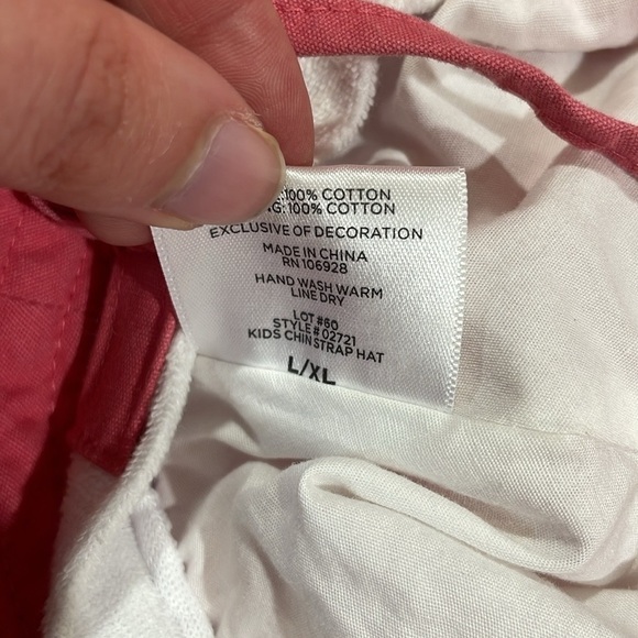 Coolibar Kids Chinstrap Red UPF Hat - Picture 7 of 7